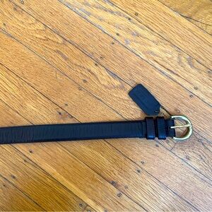 SOLD!! Vintage Brown Leather and Brass Buckle Coach Belt